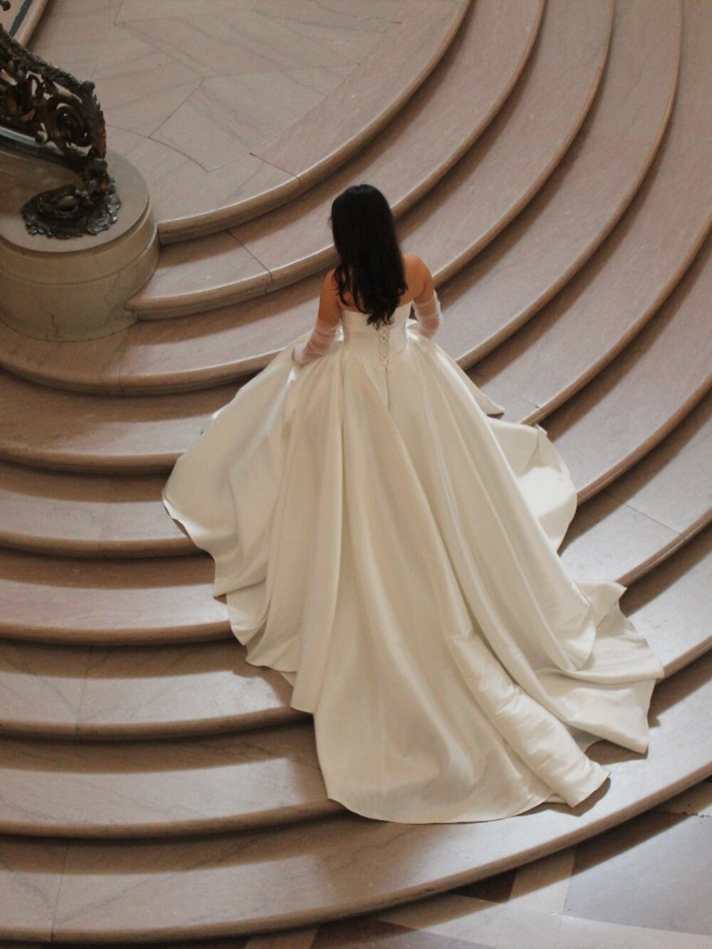 Genuine Mikado Silk Ballgown Wedding Dress